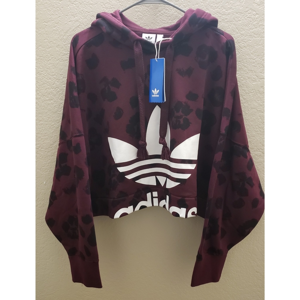 ‼ONE LEFT  LAdidas BELLISTA ALLOVER CROPPED HOODIE - Picture 5 of 5